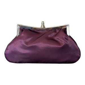 Newport News Deep Purple Berry Satin Clutch NWT